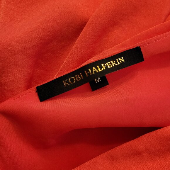 Kobi Halperin Almita Coral Satin Crepe Maxi Dress - Picture 5 of 7
